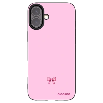 Picasee silikonový černý obal pro Apple iPhone 16 Plus - Blush bow