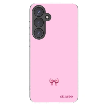 Picasee silikonový průhledný obal pro Samsung Galaxy S24 FE S721B - Blush bow