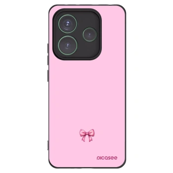 Picasee silikonový černý obal pro Xiaomi Redmi Note 14 5G - Blush bow