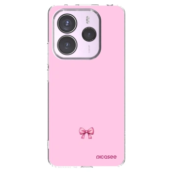 Picasee silikonový průhledný obal pro Xiaomi Redmi Note 14 5G - Blush bow