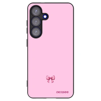 Picasee silikonový černý obal pro Samsung Galaxy S25 5G - Blush bow