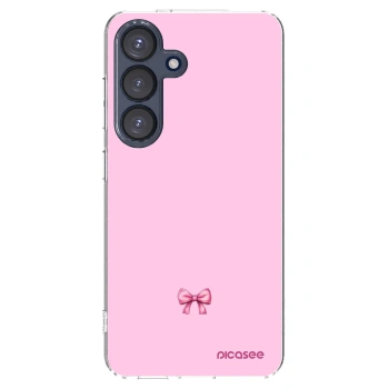 Picasee silikonový průhledný obal pro Samsung Galaxy S25 5G - Blush bow