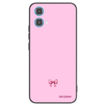 Picasee silikonový černý obal pro Motorola Moto G34 5G - Blush bow
