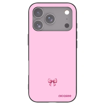 Picasee silikonový černý obal pro Apple iPhone 17 Pro - Blush bow