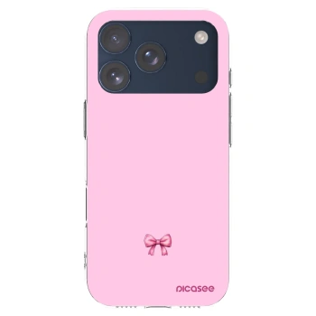 Picasee silikonový průhledný obal pro Apple iPhone 17 Pro - Blush bow