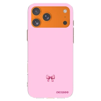 Picasee silikonový průhledný obal pro Apple iPhone 17 Pro Max - Blush bow