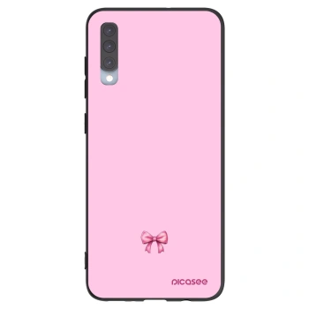 Picasee silikonový černý obal pro Samsung Galaxy A70 A705F - Blush bow