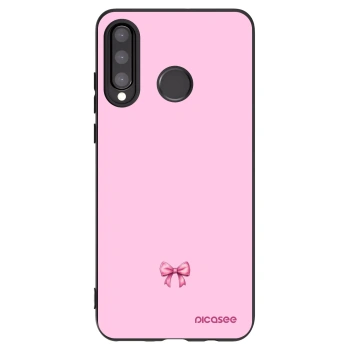 Picasee silikonový černý obal pro Huawei P30 Lite - Blush bow