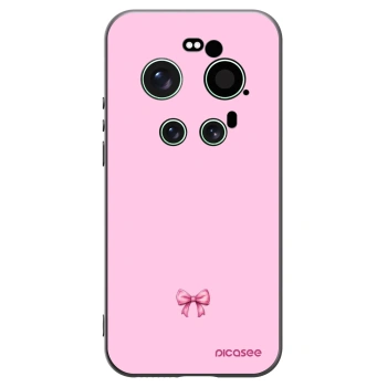 Picasee silikonový černý obal pro Xiaomi 17 Ultra - Blush bow