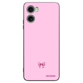 Picasee silikonový černý obal pro Motorola Moto G06 - Blush bow