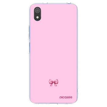 Picasee silikonový průhledný obal pro Xiaomi Redmi 7A - Blush bow