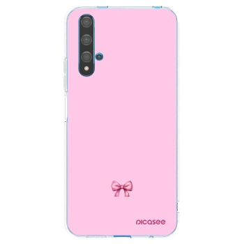 Picasee silikonový průhledný obal pro Huawei Nova 5T - Blush bow