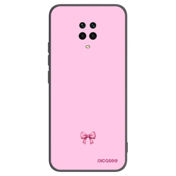 Picasee silikonový černý obal pro Xiaomi Redmi Note 9 Pro - Blush bow
