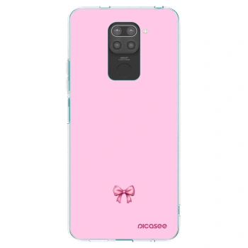 Picasee silikonový černý obal pro Xiaomi Redmi Note 9 - Blush bow