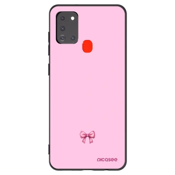 Picasee silikonový černý obal pro Samsung Galaxy A21s - Blush bow