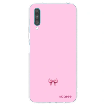Picasee silikonový průhledný obal pro Samsung Galaxy A30s A307F - Blush bow