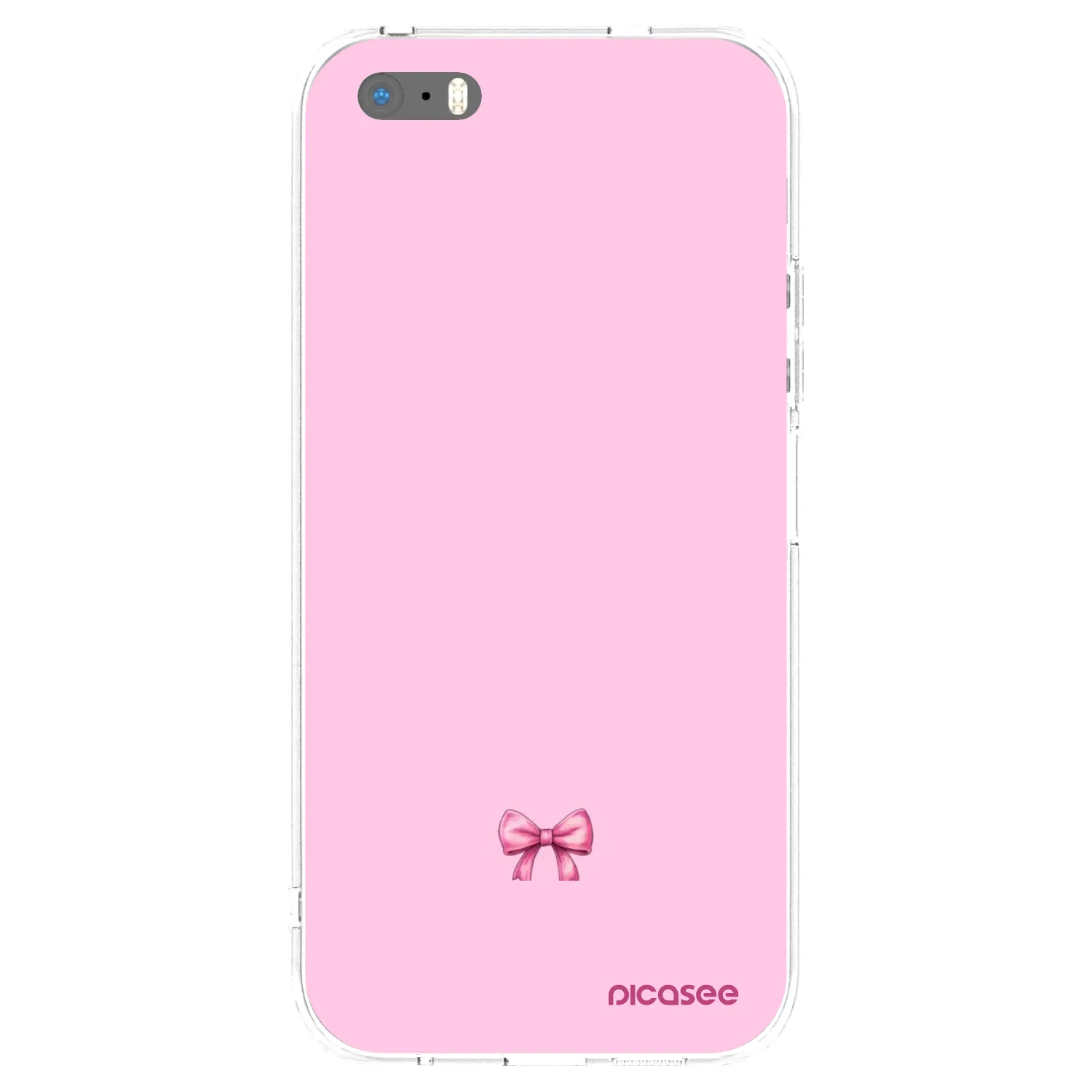 Picasee silikonový průhledný obal pro Apple iPhone 5/5S/SE - Blush bow