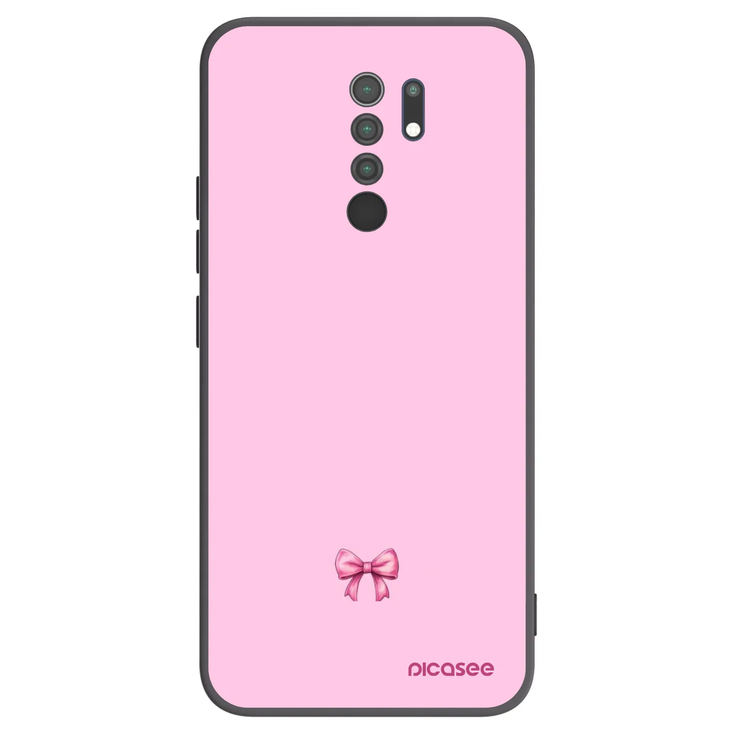 Picasee silikonový černý obal pro Xiaomi Redmi 9 - Blush bow