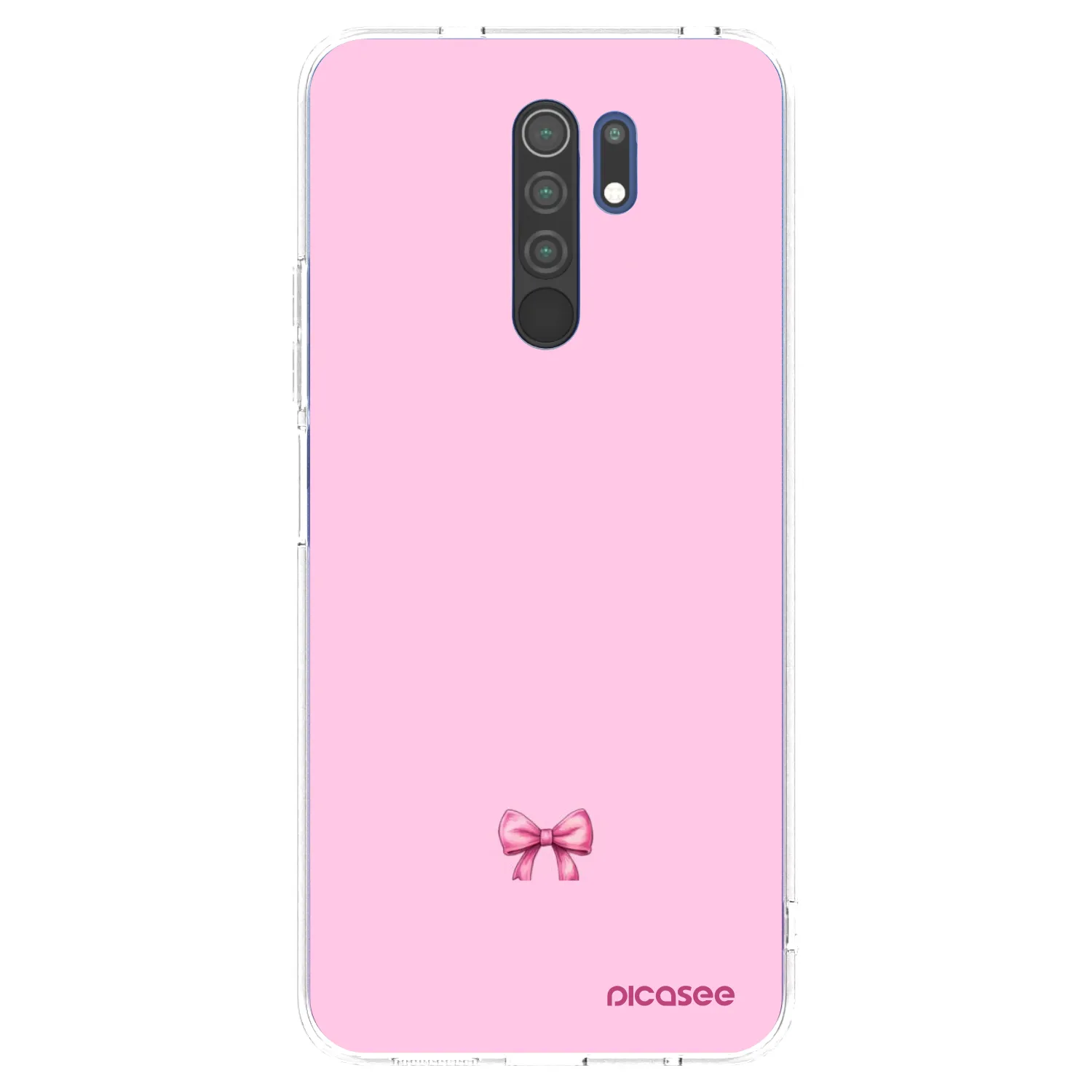 Picasee silikonový průhledný obal pro Xiaomi Redmi 9 - Blush bow