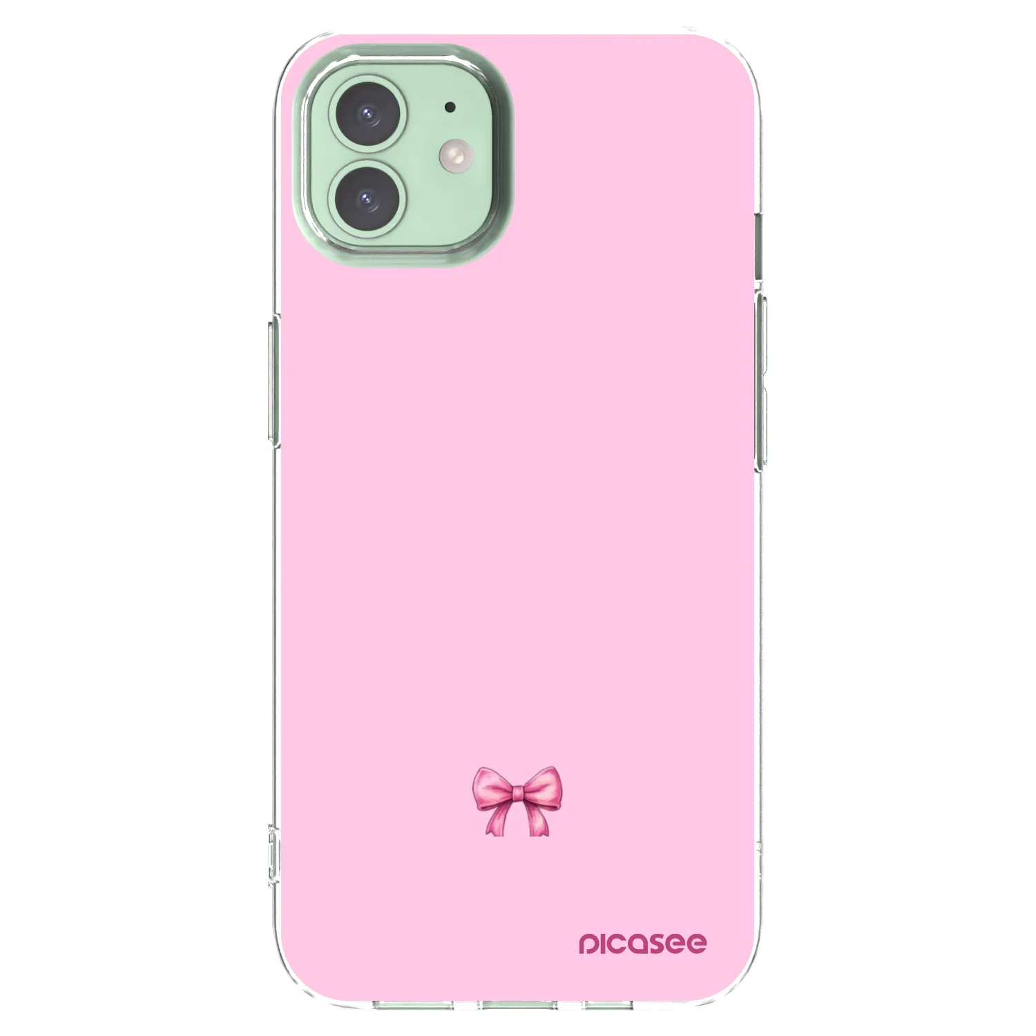 Picasee silikonový průhledný obal pro Apple iPhone 12 - Blush bow