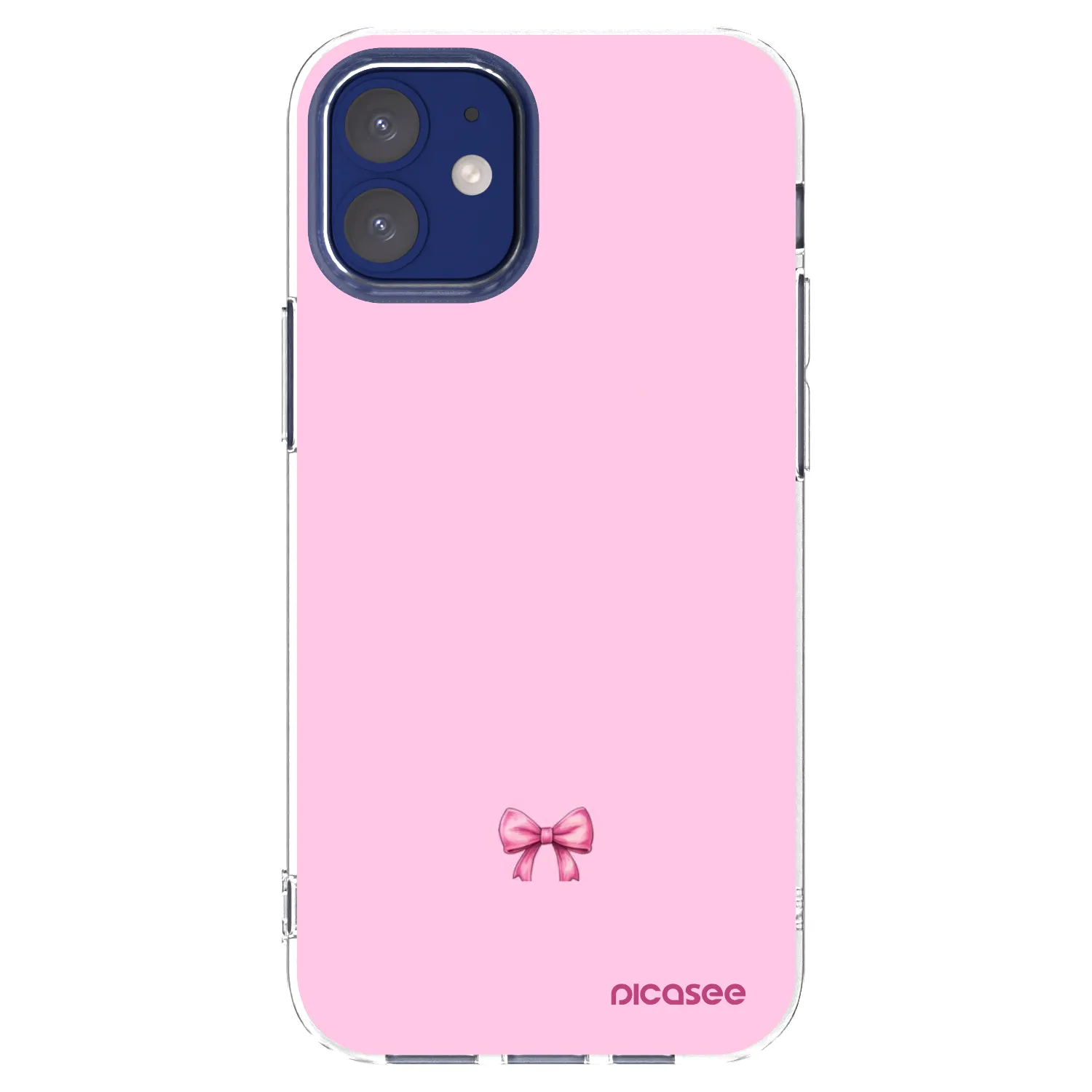 Picasee silikonový průhledný obal pro Apple iPhone 12 mini - Blush bow