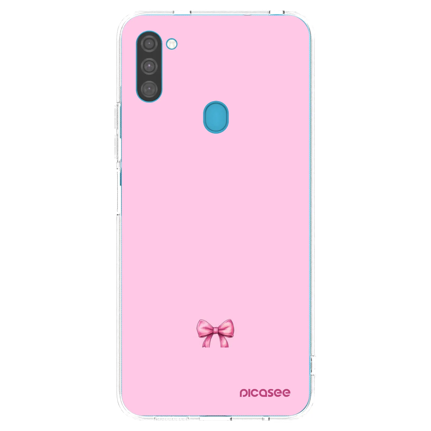 Picasee silikonový průhledný obal pro Samsung Galaxy M11 - Blush bow