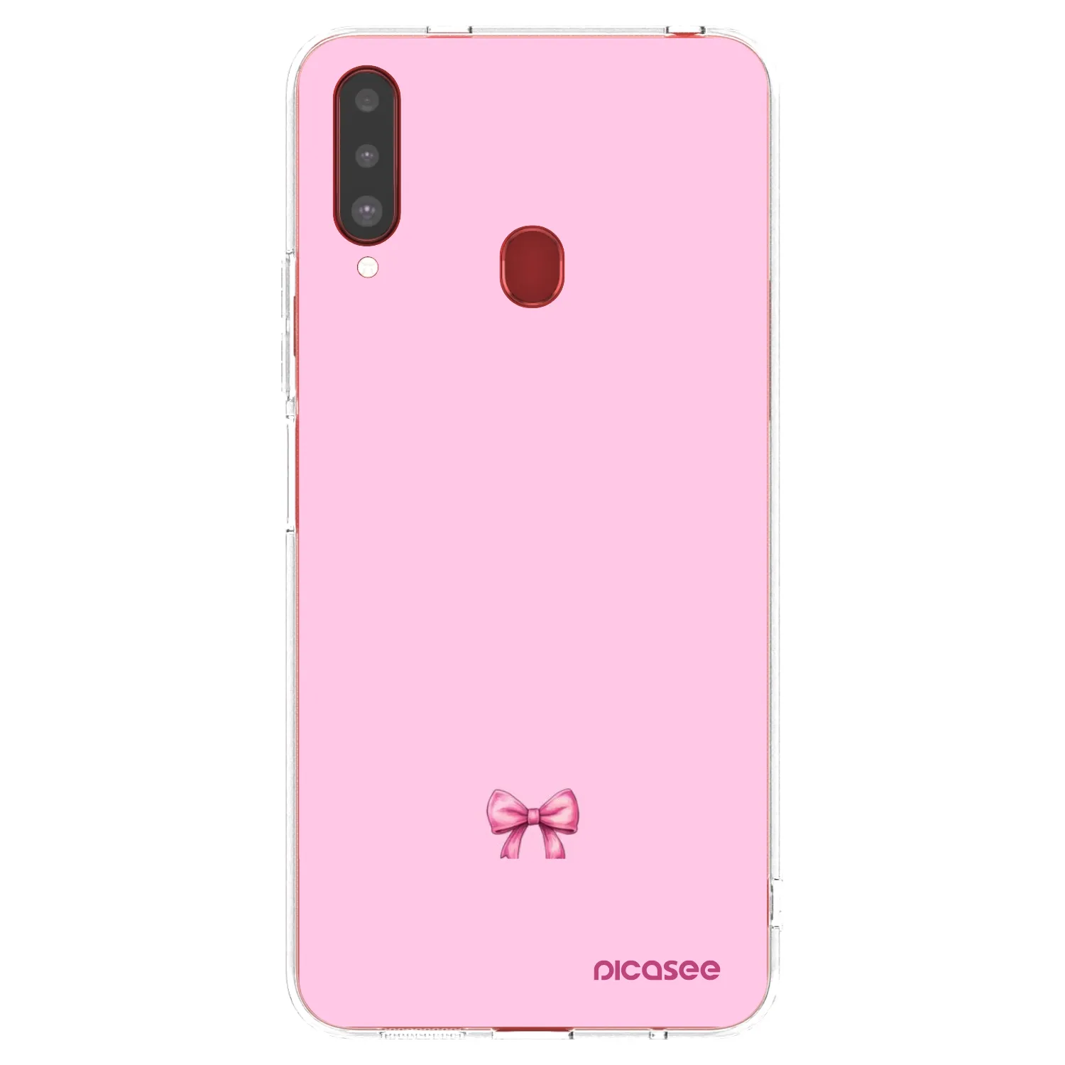 Picasee silikonový průhledný obal pro Samsung Galaxy A20s - Blush bow