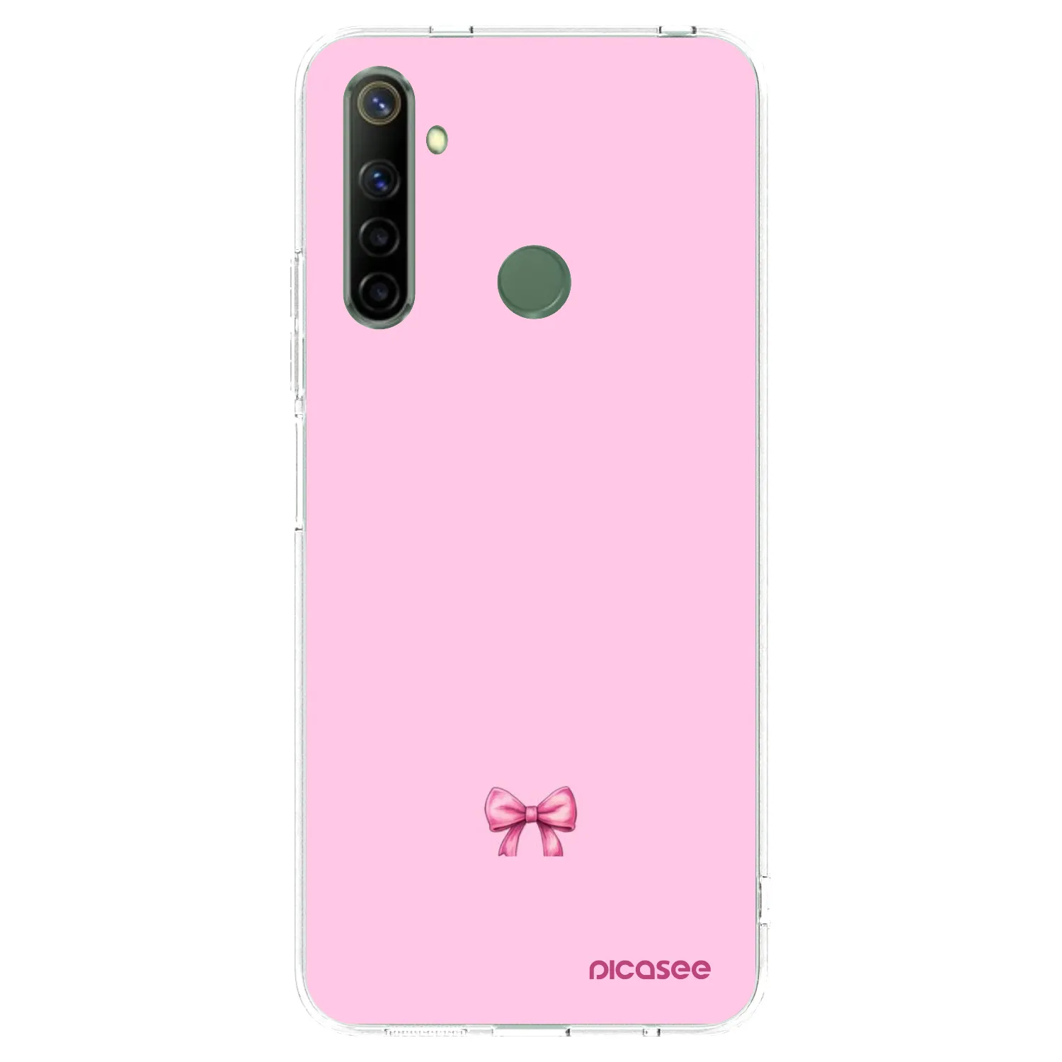 Picasee silikonový průhledný obal pro Realme 6i - Blush bow