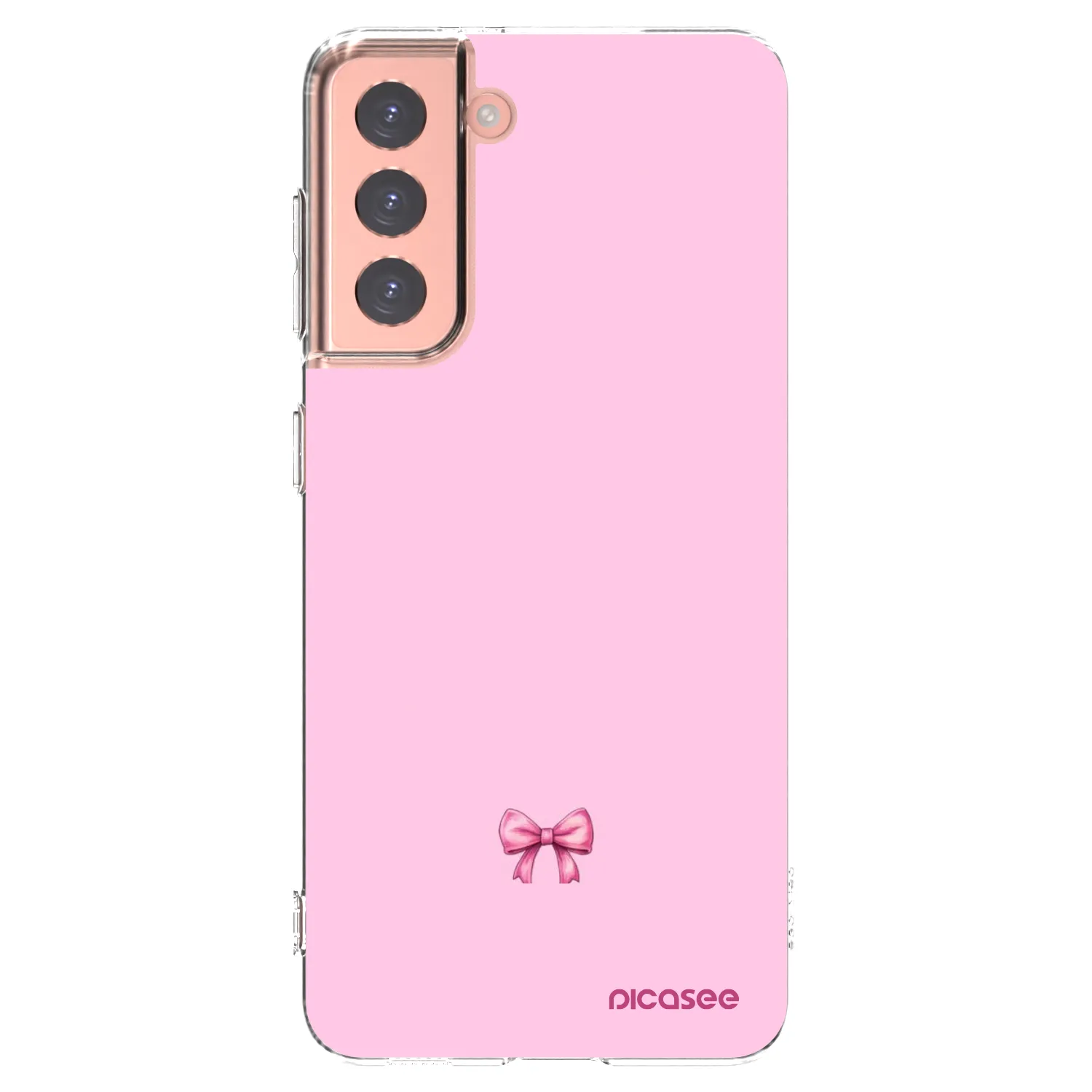 Picasee silikonový průhledný obal pro Samsung Galaxy S21 5G G991B - Blush bow