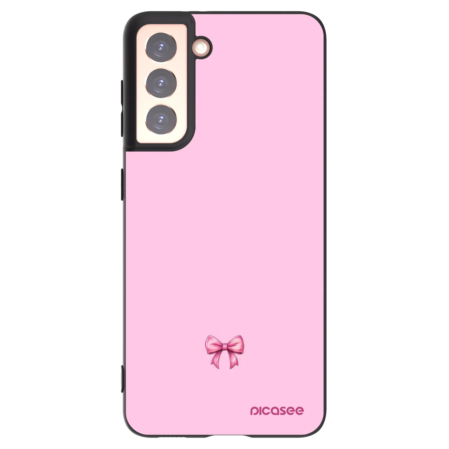 Picasee silikonový černý obal pro Samsung Galaxy S21 5G G991B - Blush bow