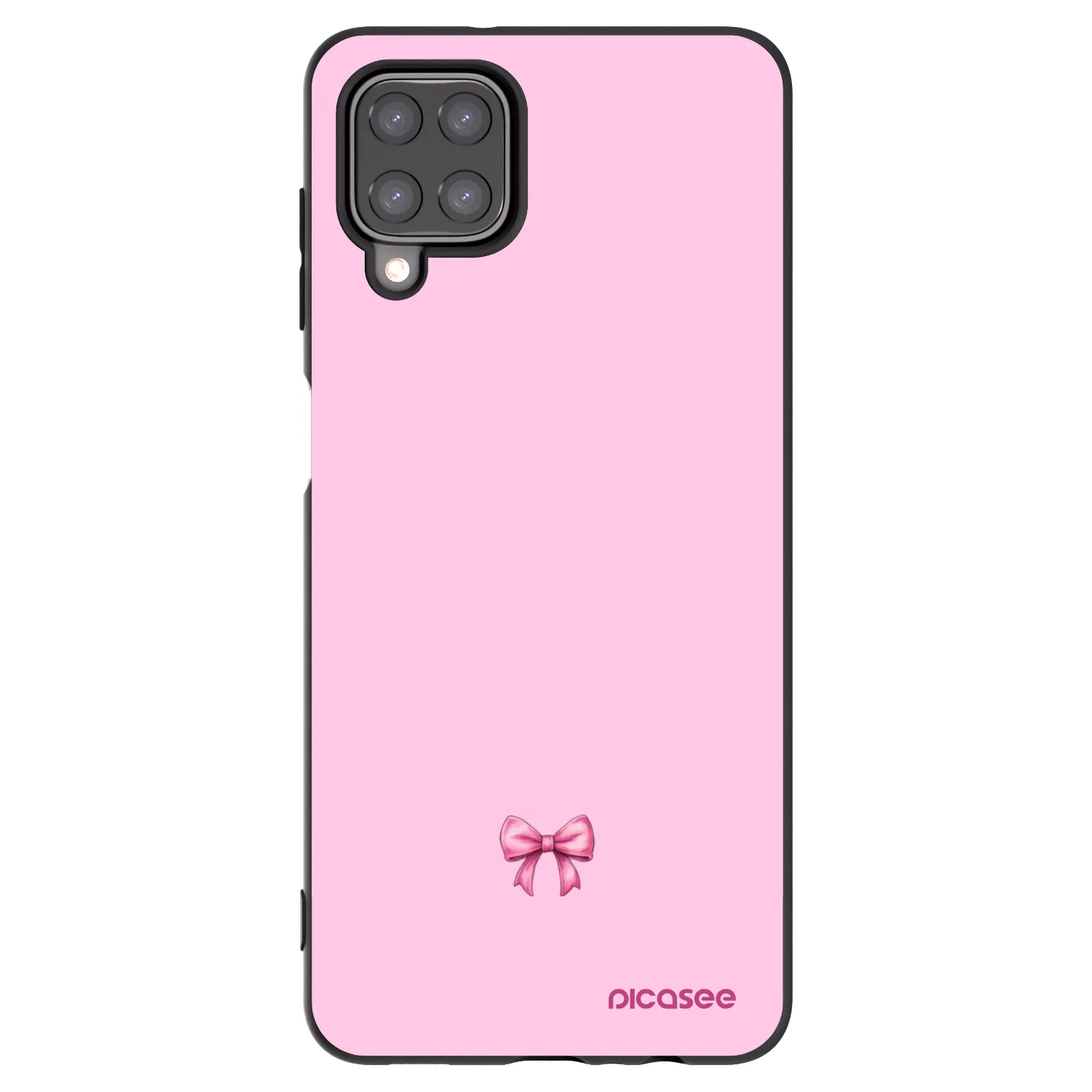 Picasee silikonový černý obal pro Samsung Galaxy A12 A125F - Blush bow