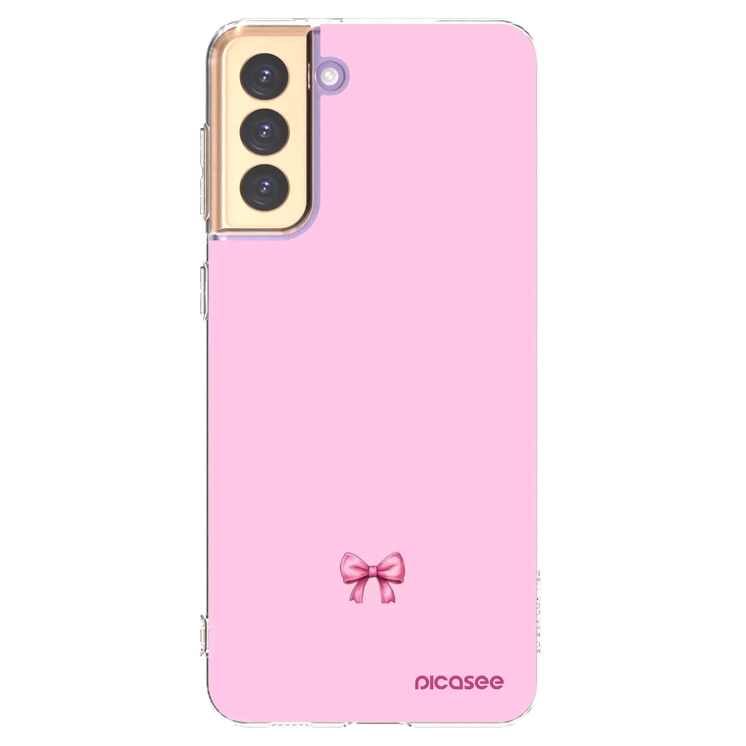 Picasee silikonový průhledný obal pro Samsung Galaxy S21+ 5G G996F - Blush bow