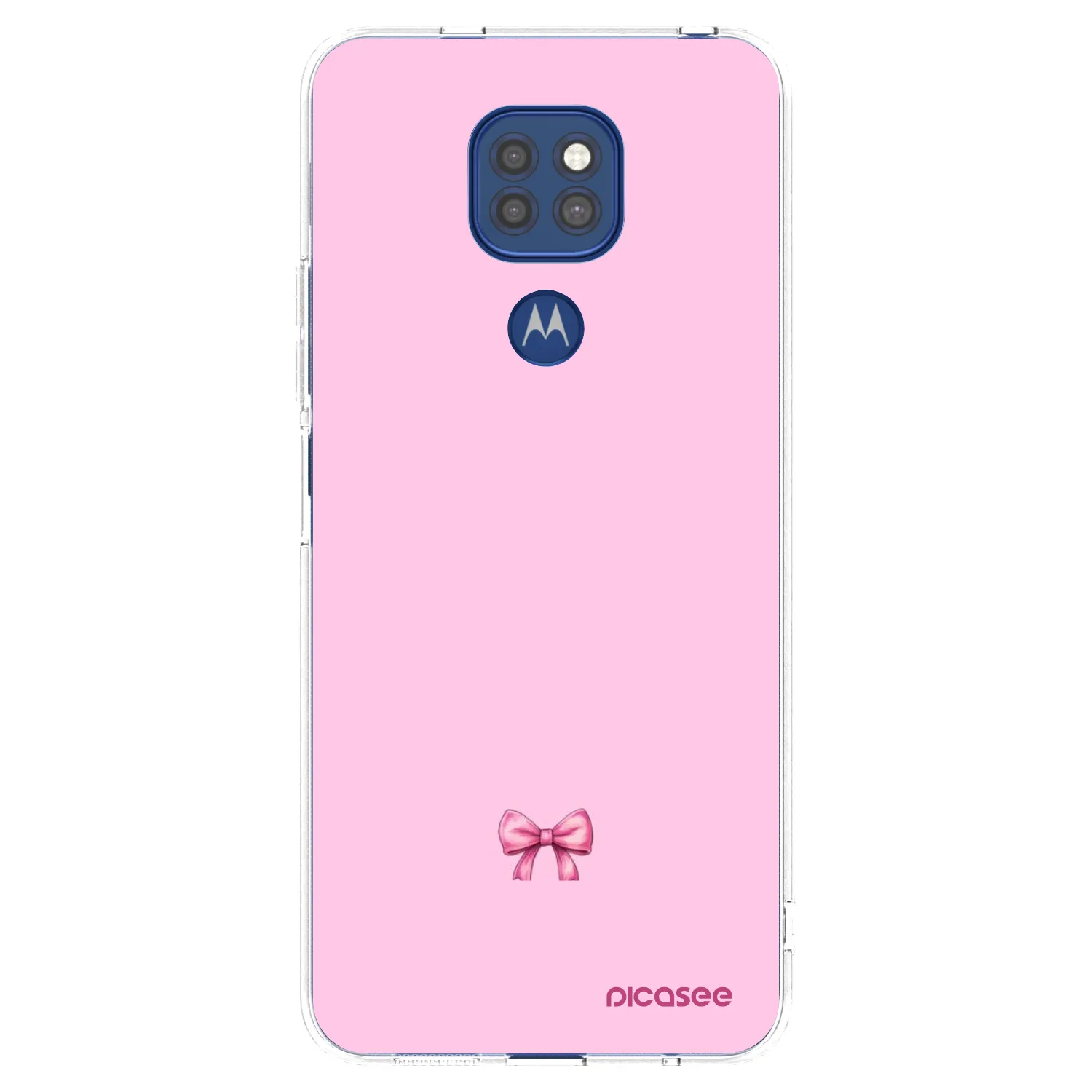 Picasee silikonový průhledný obal pro Motorola Moto G9 Play - Blush bow