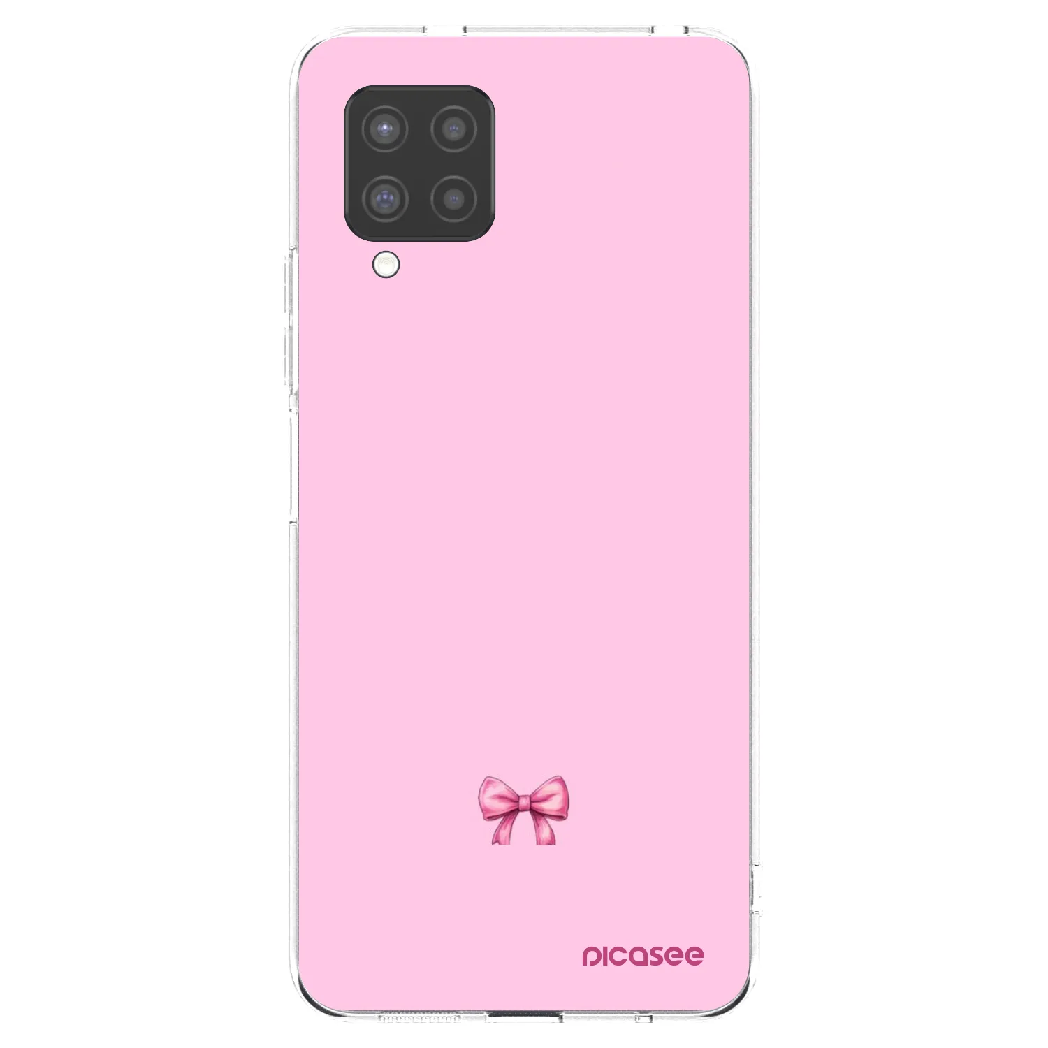 Picasee silikonový průhledný obal pro Samsung Galaxy A42 A426B - Blush bow