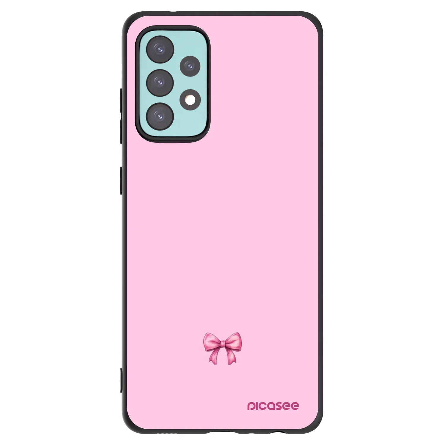 Picasee silikonový černý obal pro Samsung Galaxy A72 A725F - Blush bow