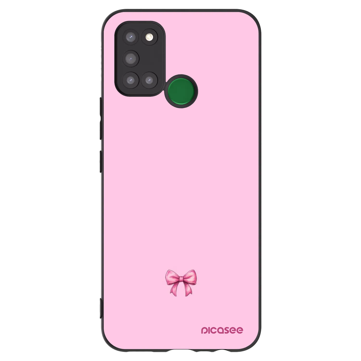Picasee silikonový černý obal pro Realme 7i - Blush bow