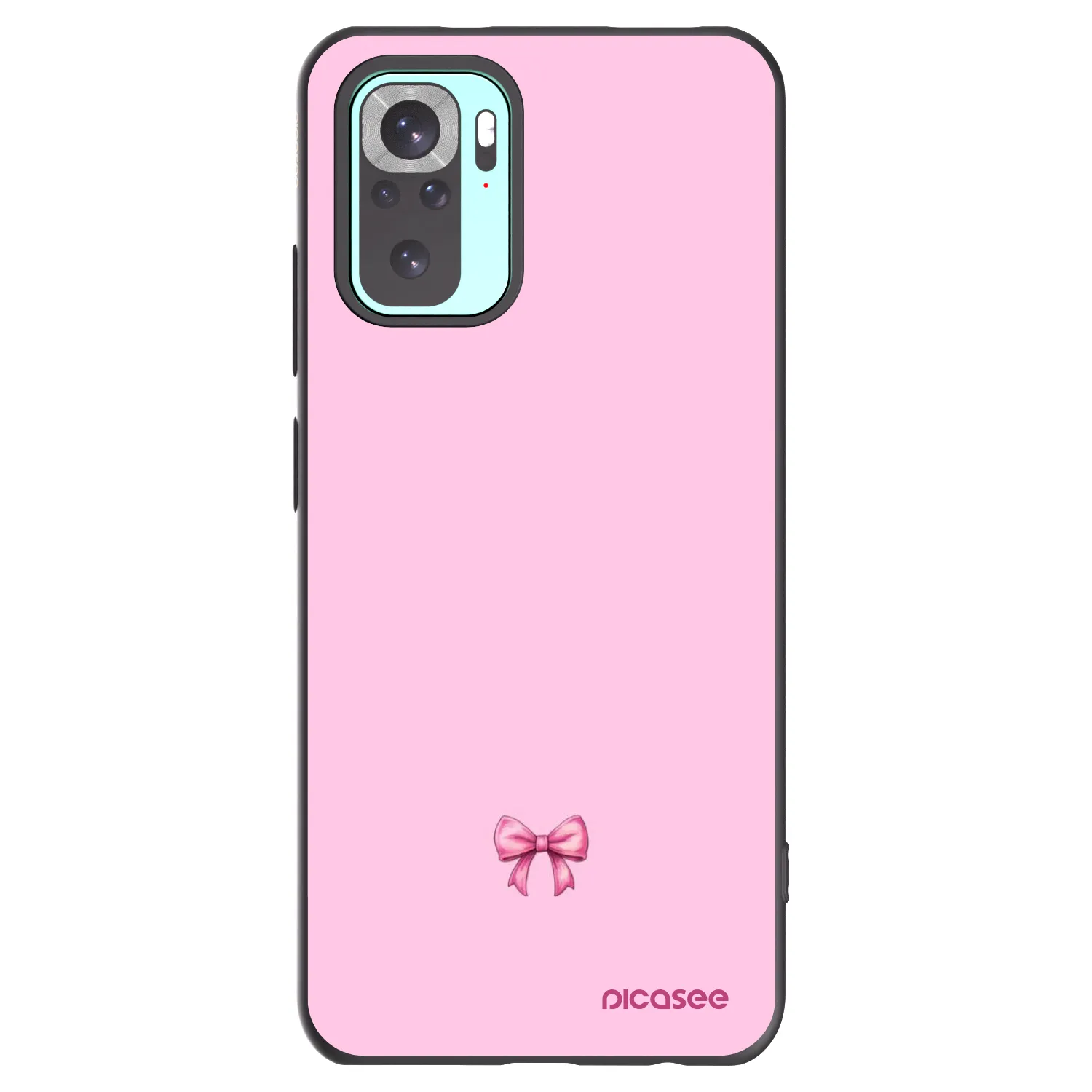 Picasee silikonový černý obal pro Xiaomi Redmi Note 10 Pro - Blush bow