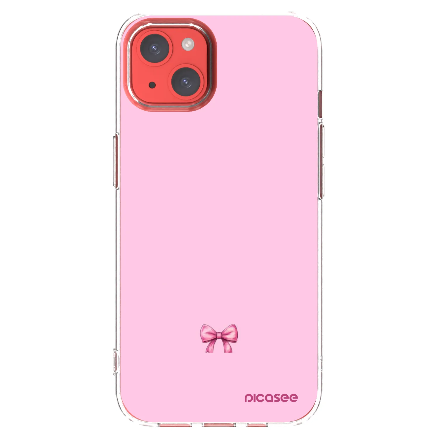 Picasee silikonový průhledný obal pro Apple iPhone 13 - Blush bow