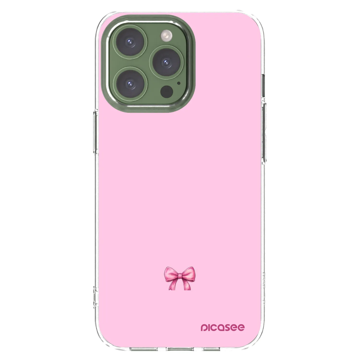 Picasee silikonový průhledný obal pro Apple iPhone 13 Pro - Blush bow