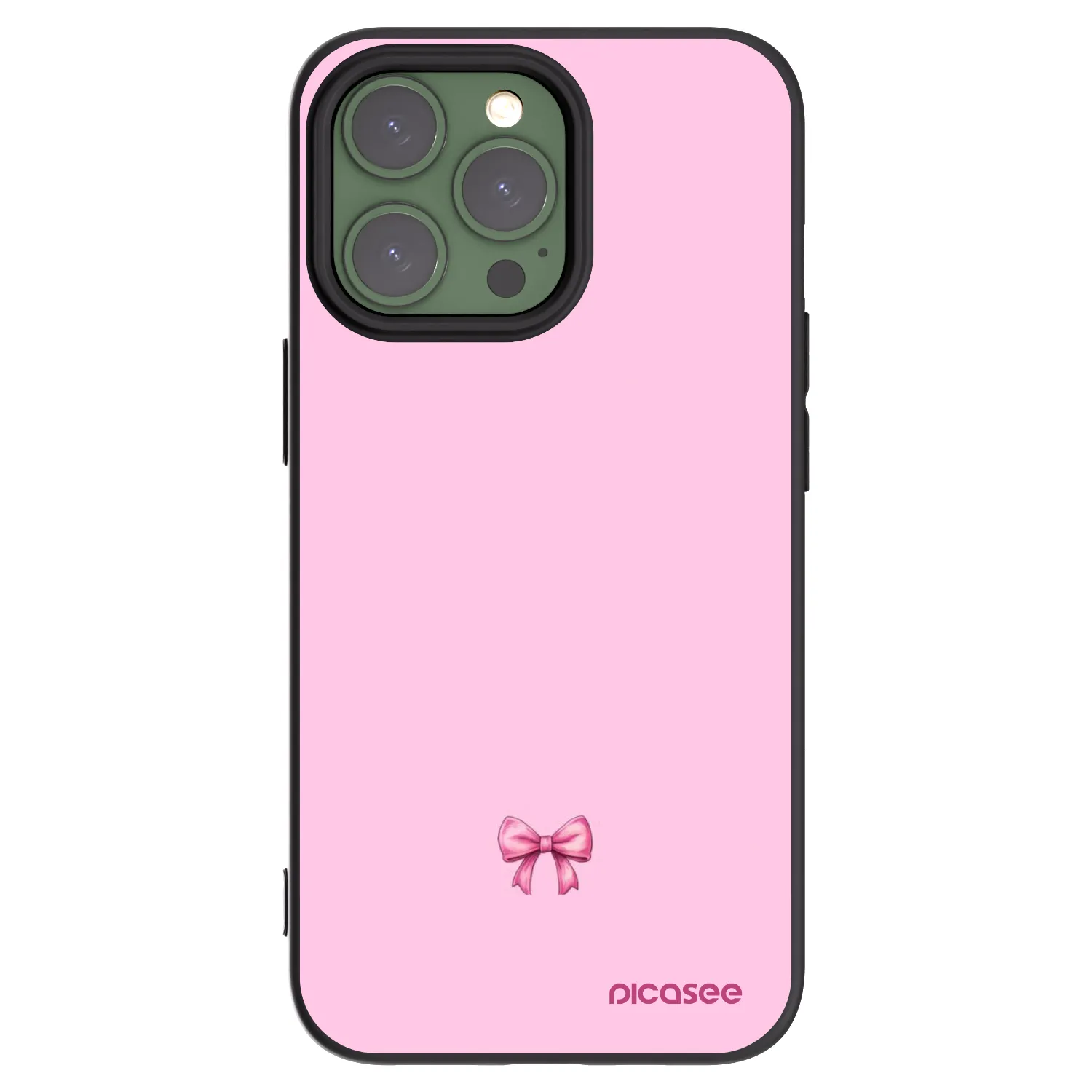 Picasee silikonový černý obal pro Apple iPhone 13 Pro - Blush bow