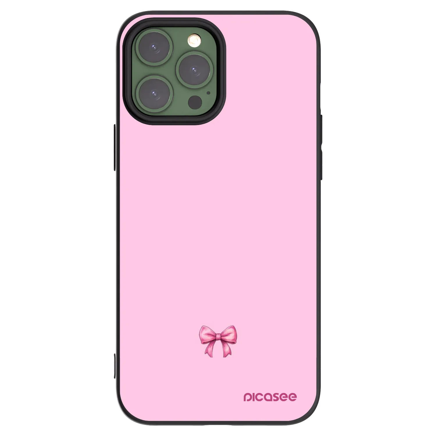 Picasee silikonový černý obal pro Apple iPhone 13 Pro Max - Blush bow