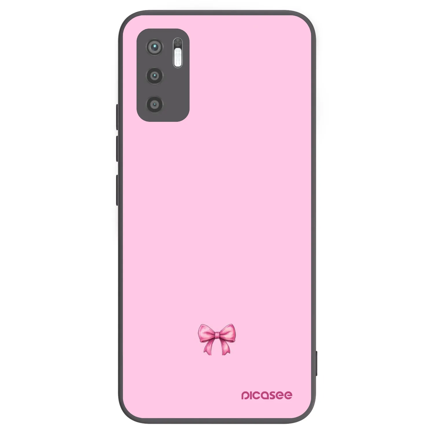 Picasee silikonový černý obal pro Xiaomi Redmi Note 10 5G - Blush bow
