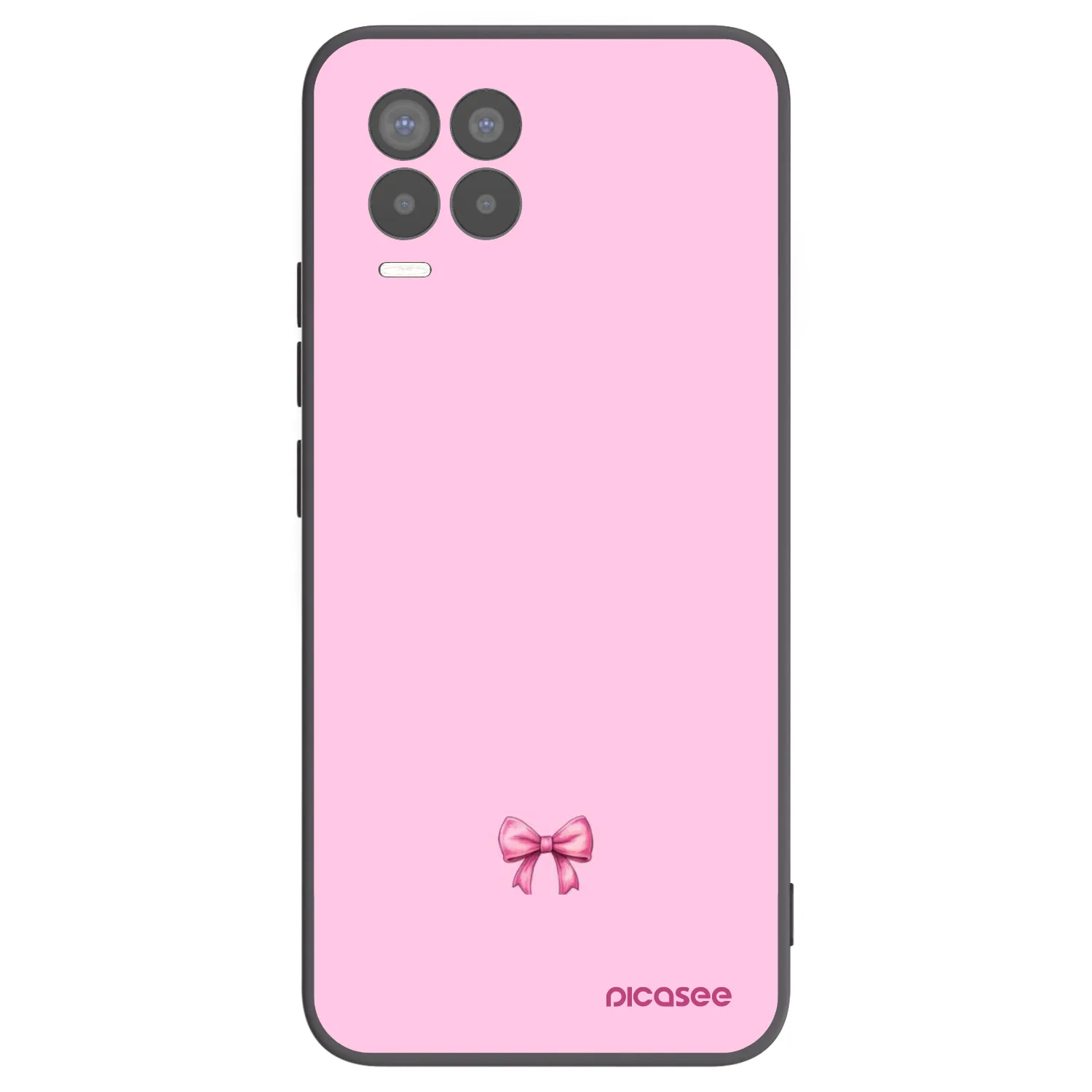 Picasee silikonový černý obal pro Realme 8 4G - Blush bow