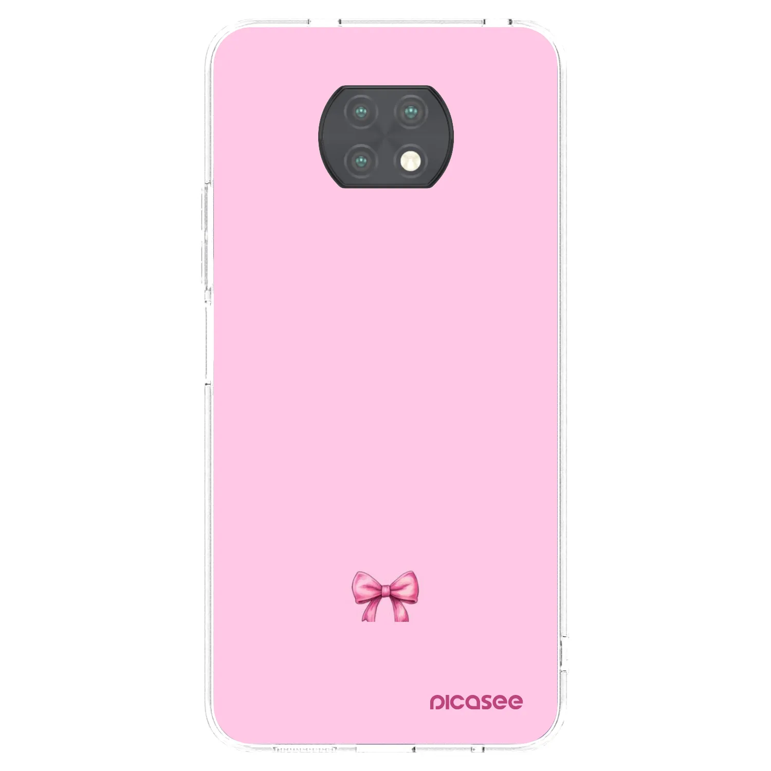 Picasee silikonový průhledný obal pro Xiaomi Redmi Note 9T - Blush bow