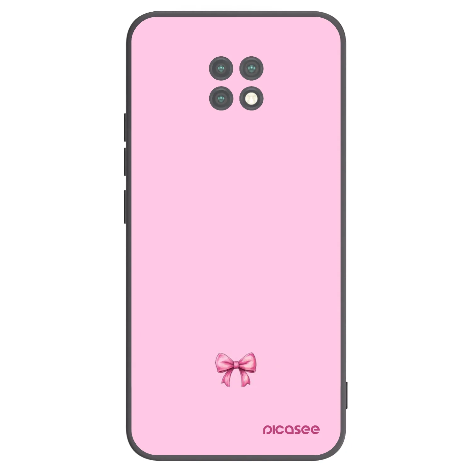 Picasee silikonový černý obal pro Xiaomi Redmi Note 9T - Blush bow
