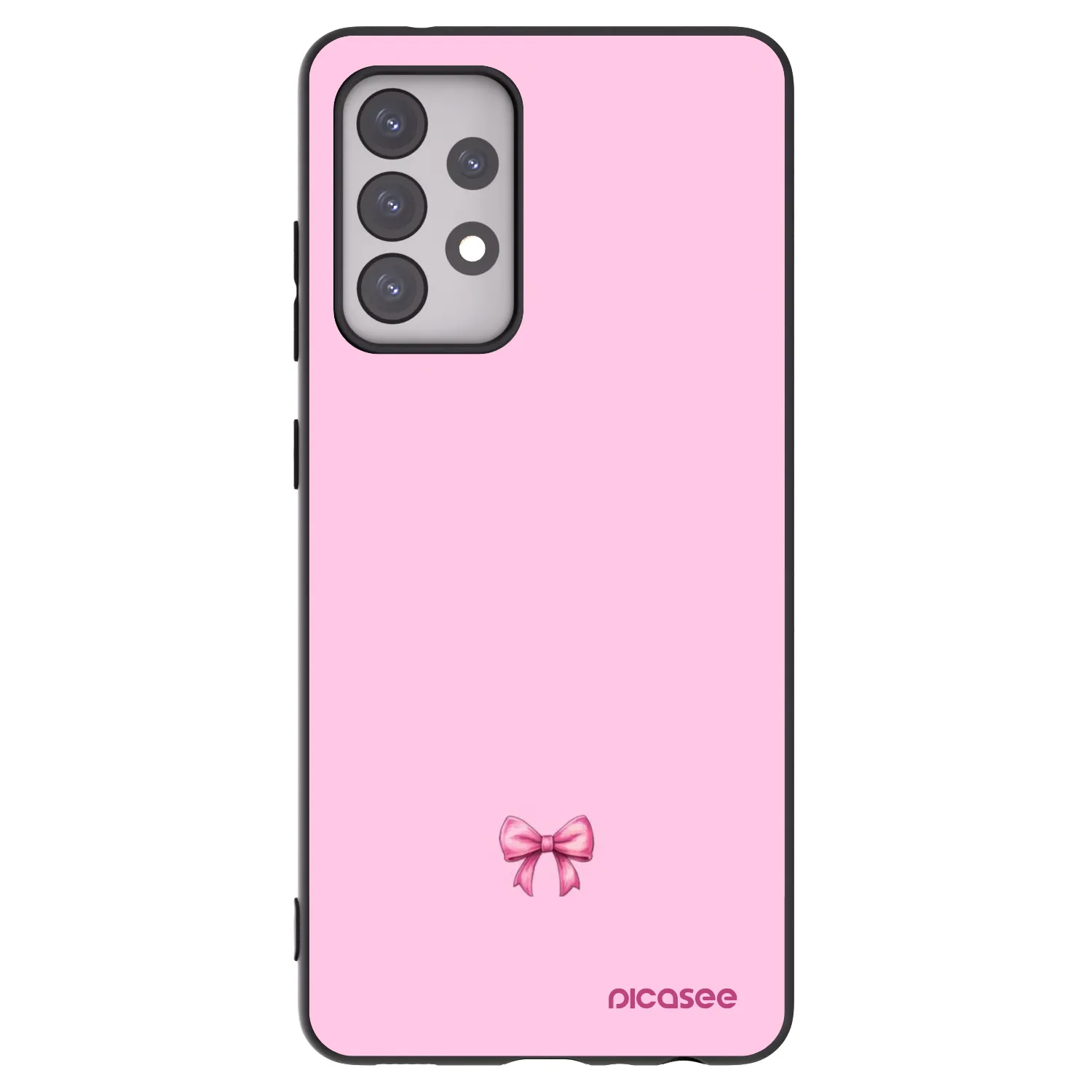 Picasee silikonový černý obal pro Samsung Galaxy A52s 5G A528B - Blush bow