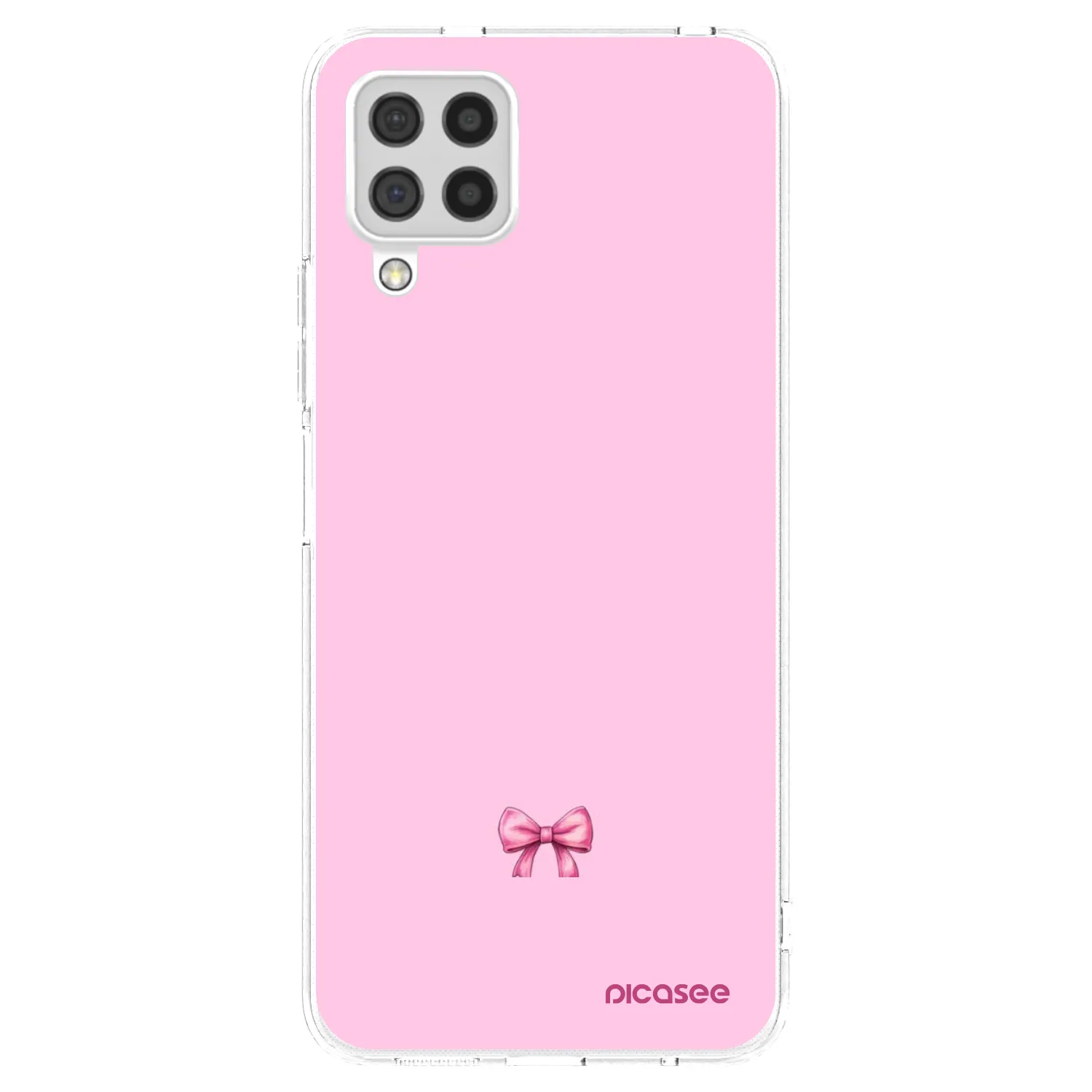 Picasee silikonový průhledný obal pro Samsung Galaxy A22 A225F 4G - Blush bow