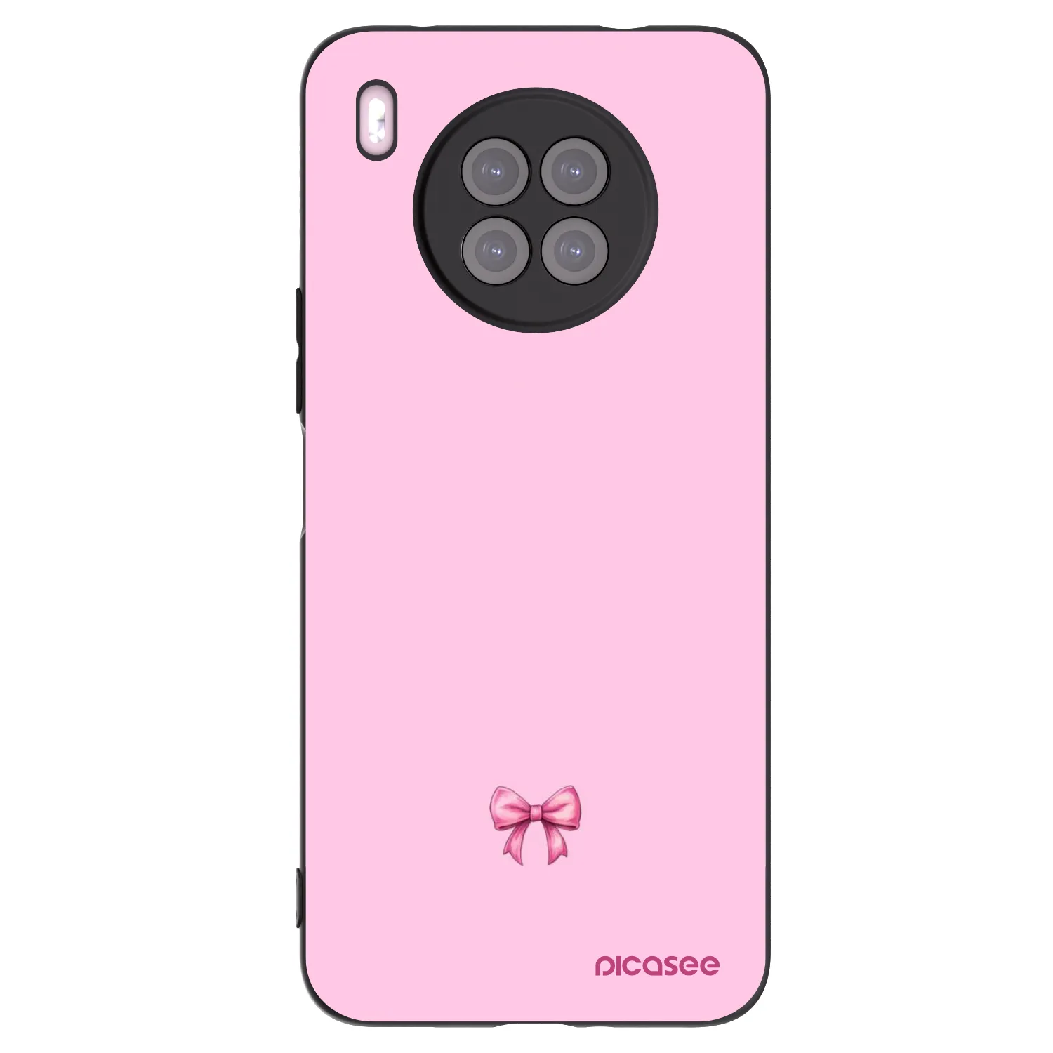 Picasee silikonový černý obal pro Huawei Nova 8i - Blush bow