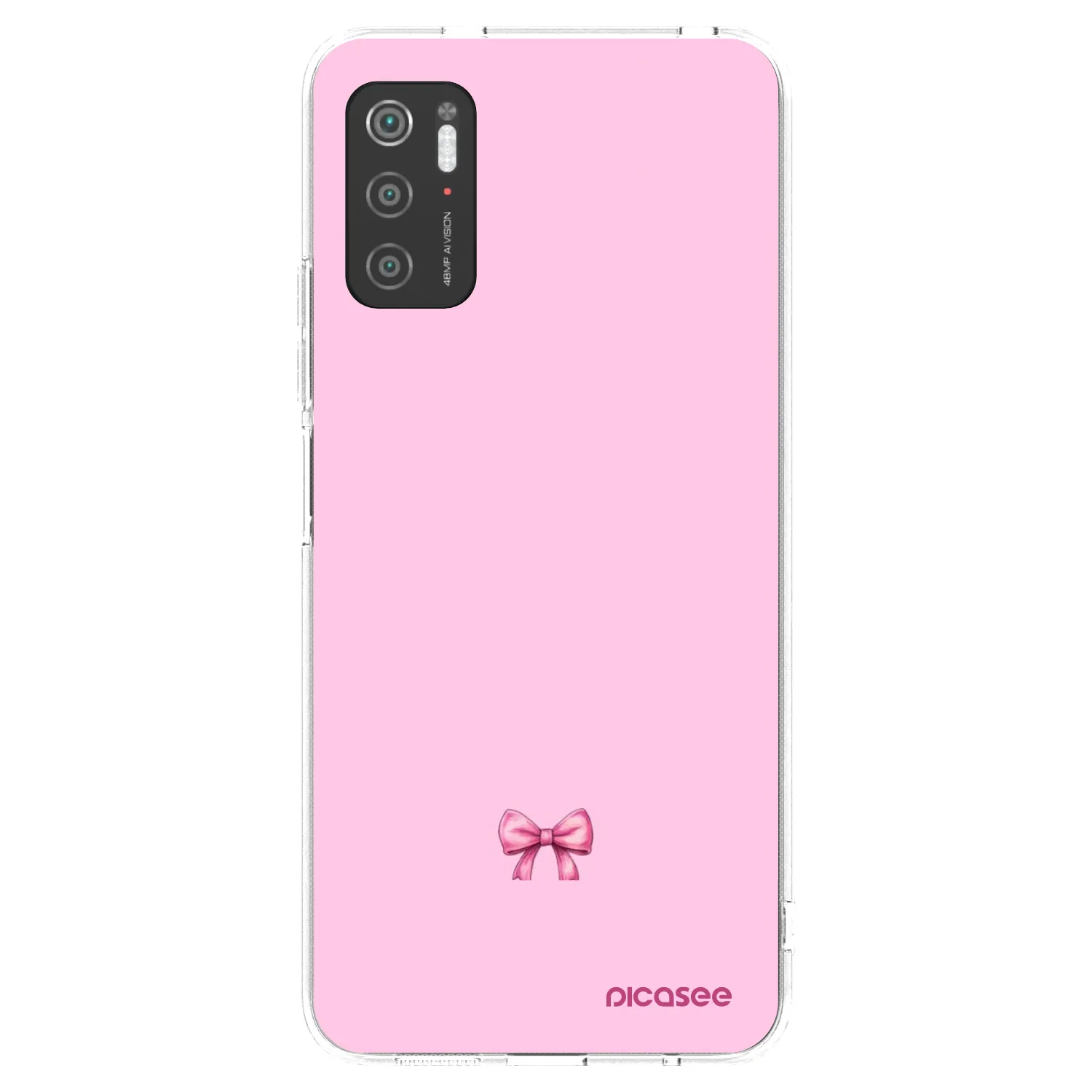 Picasee silikonový průhledný obal pro Xiaomi Poco M3 Pro 5G - Blush bow