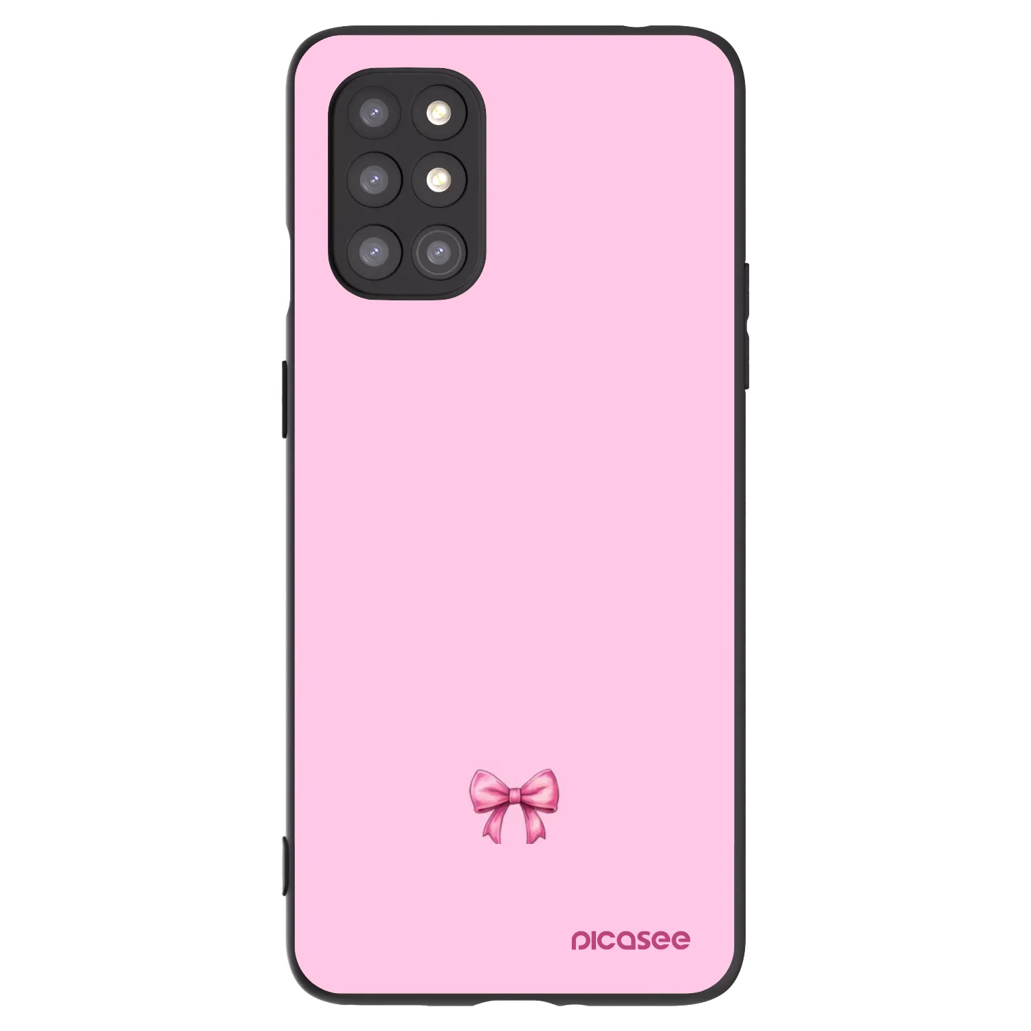 Picasee silikonový černý obal pro OnePlus 8T - Blush bow